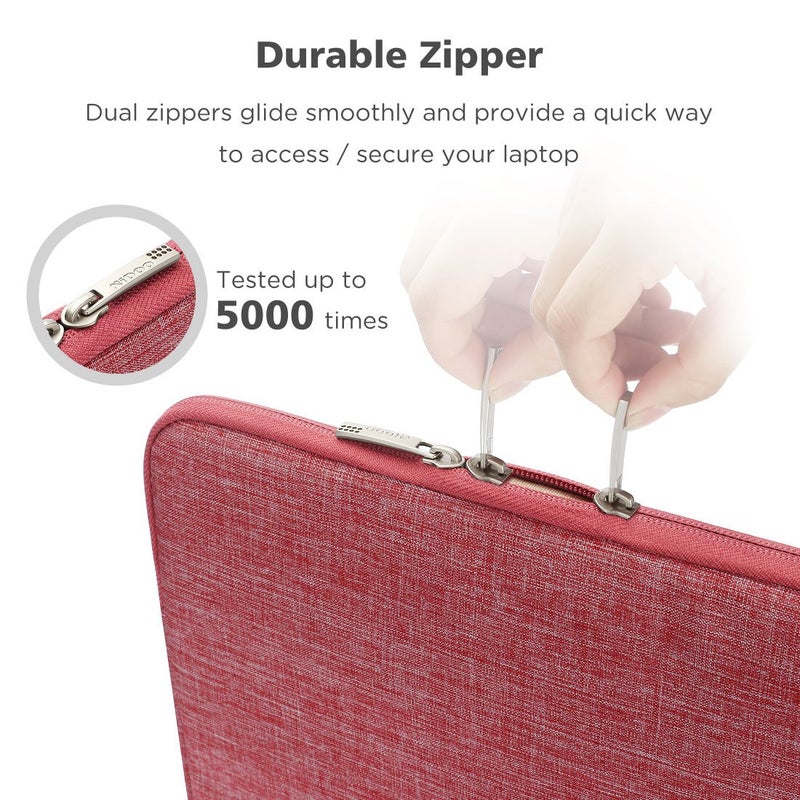 NIDOO 14 Inch Laptop Sleeve 15 inch Laptop Case Computer Carrying Bag for 15" MacBook Air M3 M2 2024/15" Surface Laptop 6 5 4 3/14" ThinkPad P14s T14 T14s L14 Gen 2 / Chromebook Spin 514 Dell - Image 5